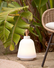 Load image into Gallery viewer, Udiya outdoor table lamp in polythene and metal white with white finish - image 4