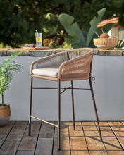 Load image into Gallery viewer, Yanet rope stool in beige 65 cm in height - image 11