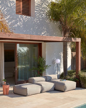 Load image into Gallery viewer, Square modular 100% outdoor sofa pouffe in green with black aluminium, 101 x 101 cm - image 5