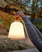 Load image into Gallery viewer, Udiya outdoor table lamp in polythene and metal white with white finish - image 5