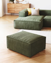 Load image into Gallery viewer, Blok footrest in green thick corduroy 90 x 74cm FSC Mix Credit - image 3