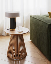 Load image into Gallery viewer, Jeanette round solid teak wood side table, Ø 50 cm - image 3