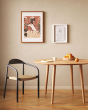 Load image into Gallery viewer, Nina stackable chair solid acacia wood with black finish and beige paper rope seat FSC100% - image 9