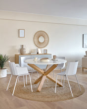 Load image into Gallery viewer, Lotus table in white with solid oak legs, Ø 120 cm - image 5