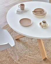 Load image into Gallery viewer, Lotus table in white with solid oak legs, Ø 120 cm - image 4