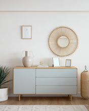 Load image into Gallery viewer, Anielle solid ash &amp; ash veneer sideboard with 1 door and 3 drawers, 150 x 78 cm - image 6