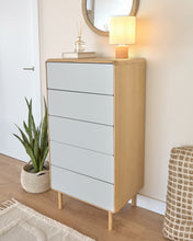 Load image into Gallery viewer, Anielle solid and ash veneer chest of five drawers 60 x 117 cm - image 6