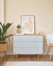 Load image into Gallery viewer, Anielle solid and ash veneer chest of three drawers 99 x 78.5 cm - image 5