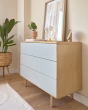 Load image into Gallery viewer, Anielle solid and ash veneer chest of three drawers 99 x 78.5 cm - image 6