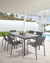 Load image into Gallery viewer, Zaltana extendable aluminium outdoor table with matt dark grey finish 140 (200) x 90 cm - image 3