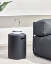 Load image into Gallery viewer, Taimi outdoor footrest made of concrete with black finish Ø 35 cm - image 2