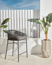 Load image into Gallery viewer, Yanet rope stool in black 65 cm in height - image 11