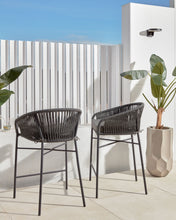Load image into Gallery viewer, Yanet rope stool in black 65 cm in height - image 12