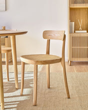 Load image into Gallery viewer, Romane chair in solid beech with natural finish, ash veneer and rattan - image 4