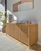 Load image into Gallery viewer, Beyla 4-door sideboard in solid ash wood and ash veneer 180 x 71.5 cm FSC 100% - image 4