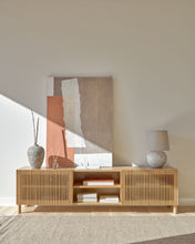 Load image into Gallery viewer, Beyla 2-door TV stand in solid ash wood and ash veneer 180 x 49.5 cm FSC 100% - image 3