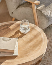 Load image into Gallery viewer, Wellcres solid rain tree wood side table, Ø 65 cm - image 3