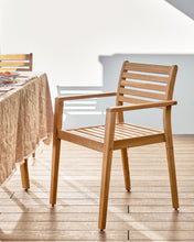 Load image into Gallery viewer, Hanzel stackable outdoor chair in FSC 100% solid acacia wood - image 4