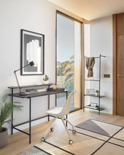Load image into Gallery viewer, Galatia melamine and metal clothes rail with black finish 60 x 162 cm - image 5