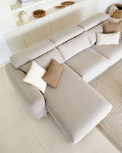 Load image into Gallery viewer, Singa 3 seater sofa with left-hand chaise longue, reclining headrest and extendable seat in beige 296 cm FSC Mix Credit - image 7