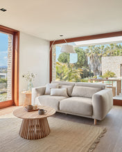 Load image into Gallery viewer, Singa 3 seater sofa with reclining headrest and extendable seat in beige 215 cm FSC Mix Credit - image 6