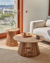 Load image into Gallery viewer, Jeanette round solid teak wood side table, Ø 50 cm - image 5