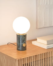 Load image into Gallery viewer, Lonela table lamp in marble with green finish UK adapter - image 2