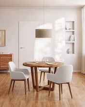 Load image into Gallery viewer, Konna chair in beige with solid ash wood legs in a dark finish FR - image 7