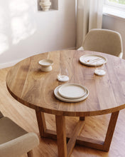 Load image into Gallery viewer, Nahla round table made from solid acacia wood with natural finish Ø 120 cm - image 4