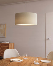 Load image into Gallery viewer, Nazli large linen ceiling light shade with beige finish Ø 50 cm - image 3