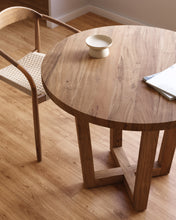 Load image into Gallery viewer, Nahla round table made from solid acacia wood with natural finish Ø 90 cm - image 4