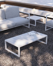 Load image into Gallery viewer, Comova 100% outdoor coffee table made from white aluminium, 60 x 114 cm - image 3