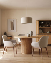 Load image into Gallery viewer, Licia round table made from solid mango wood with natural finish Ø 120 cm - image 2