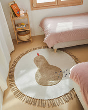 Load image into Gallery viewer, Tamya 100% cotton round rug with brown pear, Ø 120 cm - image 2