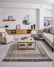 Load image into Gallery viewer, Abilen oak wood veneer single door TV stand with 2 drawers, 150 x 44 cm FSC 100% - image 8