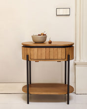 Load image into Gallery viewer, Licia mango wood bedside table with 1 drawer, with a natural finish and metal, 55 x 65 cm - image 9