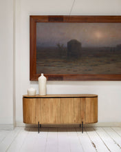 Load image into Gallery viewer, Licia solid mango wood sideboard with 4 doors and black finish metal, 170 x 80 cm - image 6