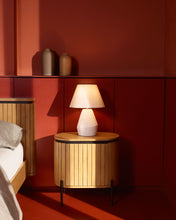 Load image into Gallery viewer, Licia mango wood bedside table with 1 door, with a natural finish and metal, 55 x 55 cm - image 8