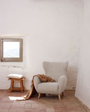 Load image into Gallery viewer, Patio beige armchair with solid beech wood legs FSC Mix Credit - image 7