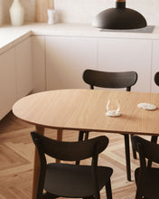 Load image into Gallery viewer, Oqui extendable oak veneer table with solid wood legs 160 (260) x 100 cm - image 8
