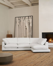 Load image into Gallery viewer, Gala 4-seater sofa with right chaise longue in white chenille FSC Mix Credit 300cm - image 5