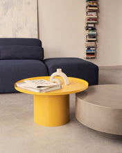 Load image into Gallery viewer, Fleksa round coffee table in mustard metal, Ø 72 cm - image 3