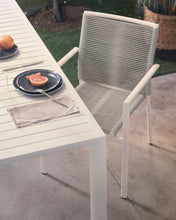 Load image into Gallery viewer, Culip stackable outdoor chair in aluminium and cord in white - image 11