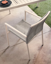 Load image into Gallery viewer, Culip stackable outdoor chair in aluminium and cord in white - image 14