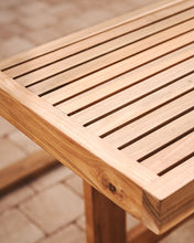 Load image into Gallery viewer, Canadell 100% outdoor solid recycled teak tall bench, 130 cm - image 6