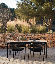 Load image into Gallery viewer, Xelida stackable outdoor chair in aluminium and black cord - image 12