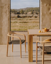 Load image into Gallery viewer, Nina stackable chair in FSC 100% solid acacia wood and black rope seat - image 10