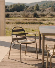 Load image into Gallery viewer, Joncols stackable outdoor chair in aluminium with green painted finish - image 13