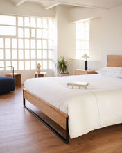 Load image into Gallery viewer, Taiana oak wood veneer bed with steel legs in a black finish, 160 x 200 cm - image 6