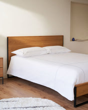 Load image into Gallery viewer, Taiana oak wood veneer bed with steel legs in a black finish, 160 x 200 cm - image 5